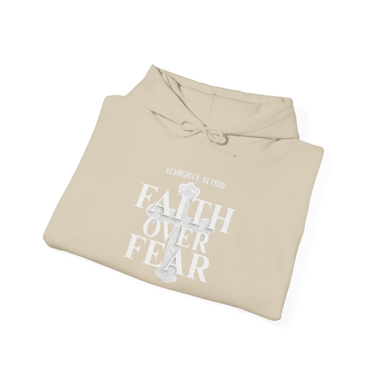 Almighty Attire Faith Over Fear Hoodie – Christian Inspirational Pullover
