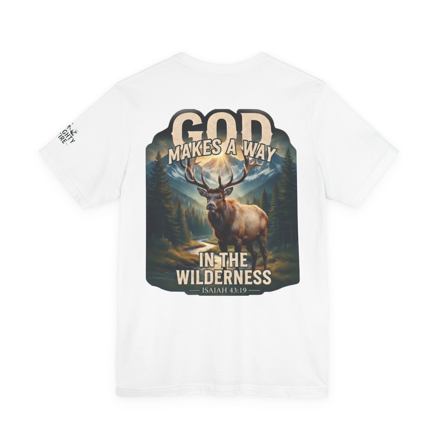 Almighty Attire God Makes A Way Deer T-Shirt – Isaiah 43:19 Wilderness Graphic