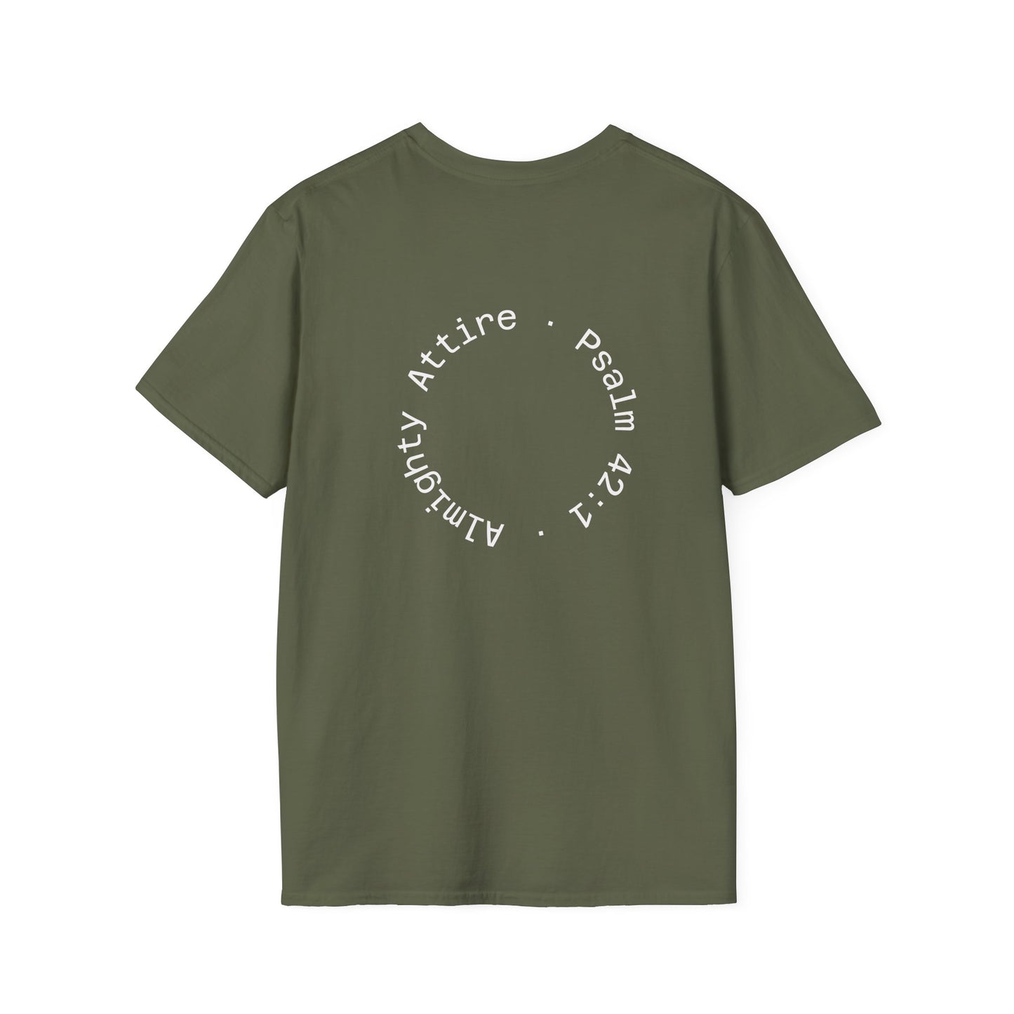 Almighty Attire Deer Antler Cross T-Shirt – Psalm 42:1 Hunting Faith Graphic