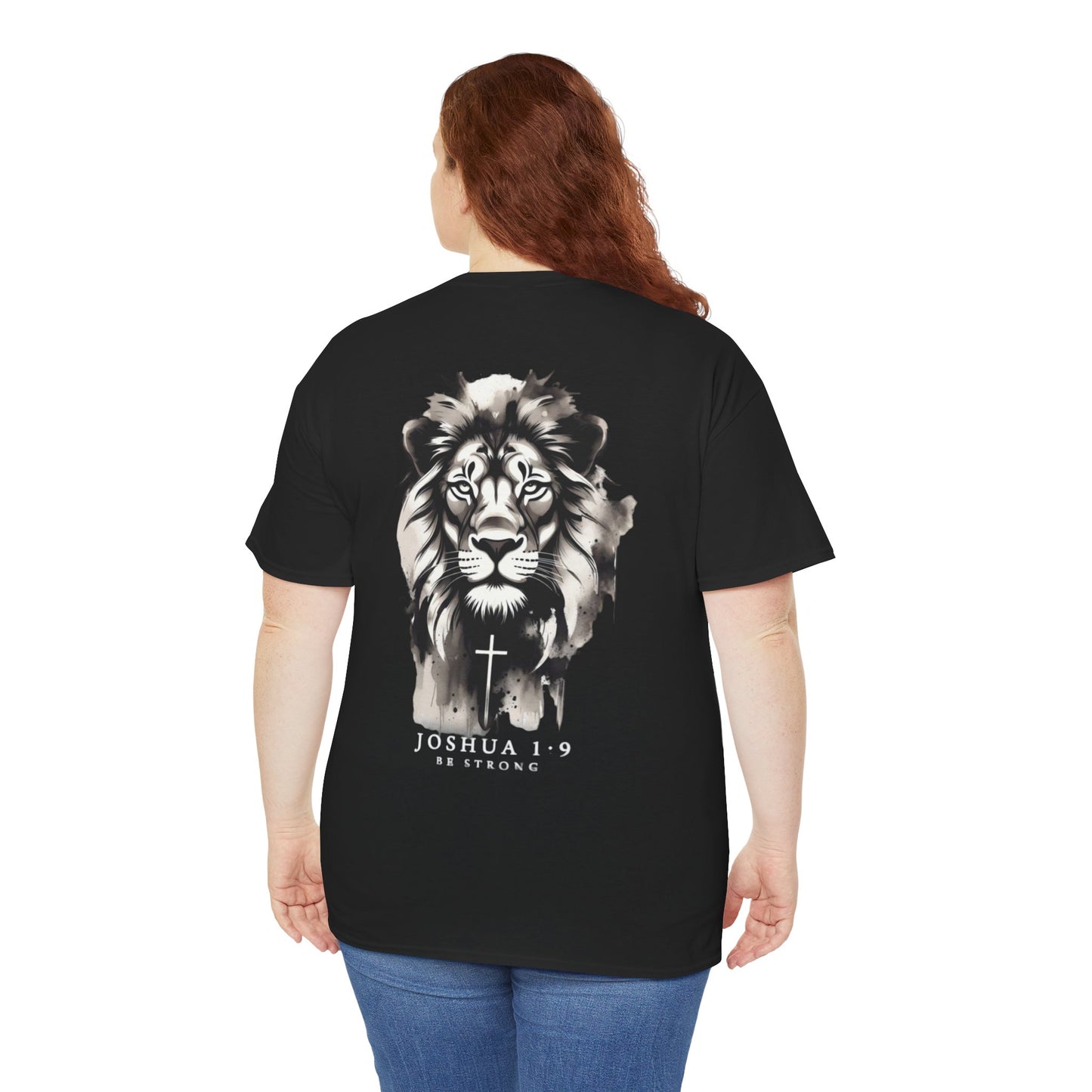 Almighty Attire Joshua 1:9 Lion of Judah Oversized Tee