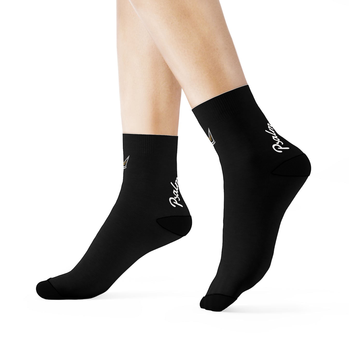 Almighty Attire Psalm 121:8 Crew Socks – Christian Shield Logo Socks