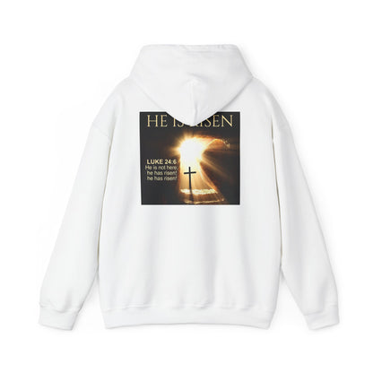 Almighty Attire He Is Risen Hoodie — Christian Easter Resurrection Sweatshirt graphic