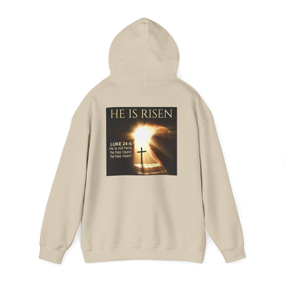 Almighty Attire He Is Risen Hoodie — Christian Easter Resurrection Sweatshirt graphic