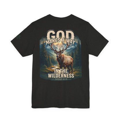 Almighty Attire God Makes A Way Deer T-Shirt – Isaiah 43:19 Wilderness Graphic