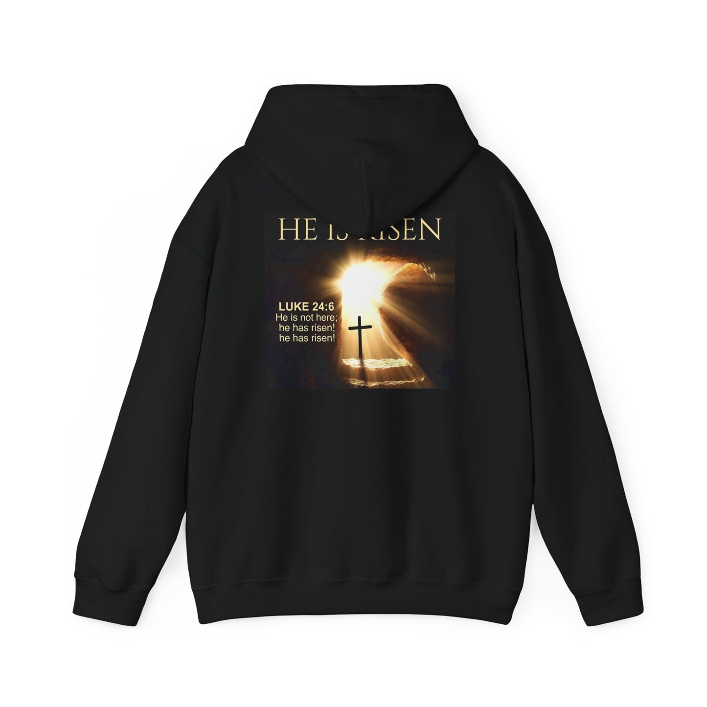 Almighty Attire He Is Risen Hoodie — Christian Easter Resurrection Sweatshirt graphic