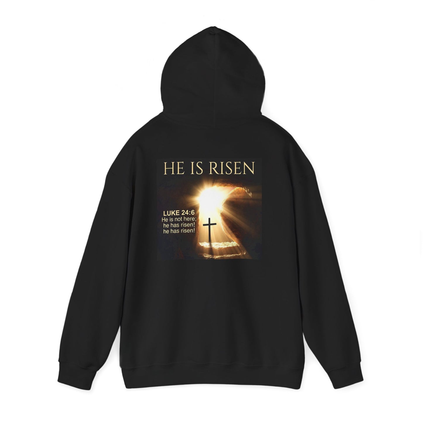 Almighty Attire He Is Risen Hoodie — Christian Easter Resurrection Sweatshirt graphic
