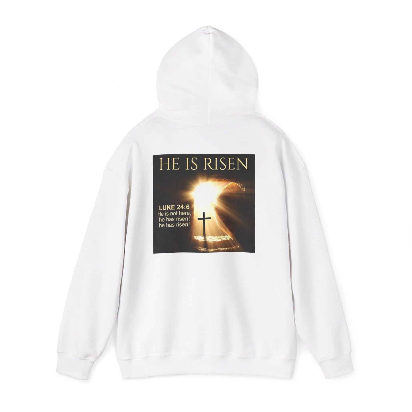 Almighty Attire He Is Risen Hoodie — Christian Easter Resurrection Sweatshirt graphic