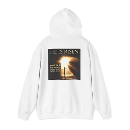 Almighty Attire He Is Risen Hoodie — Christian Easter Resurrection Sweatshirt graphic