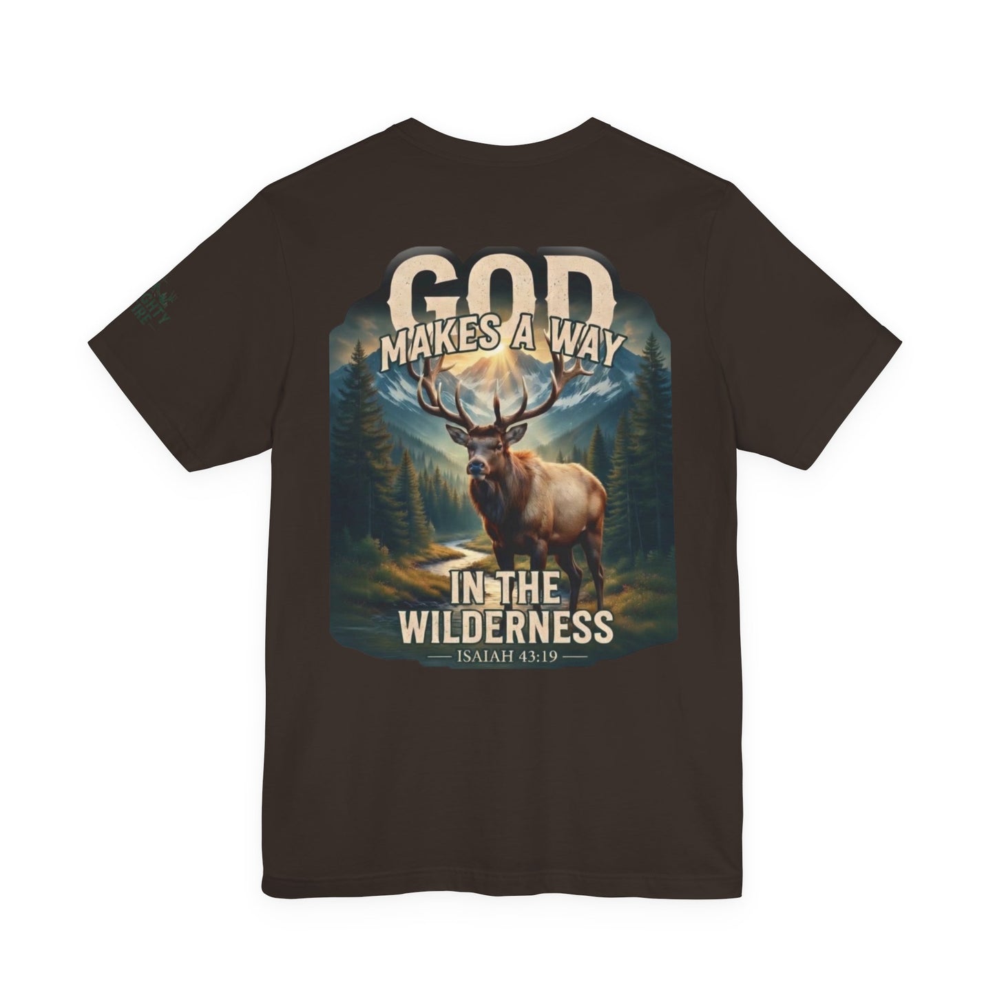 Almighty Attire God Makes A Way Deer T-Shirt – Isaiah 43:19 Wilderness Graphic
