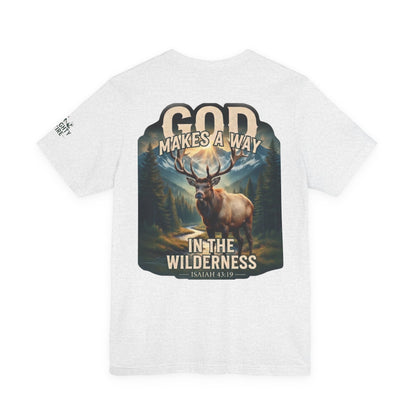 Almighty Attire God Makes A Way Deer T-Shirt – Isaiah 43:19 Wilderness Graphic