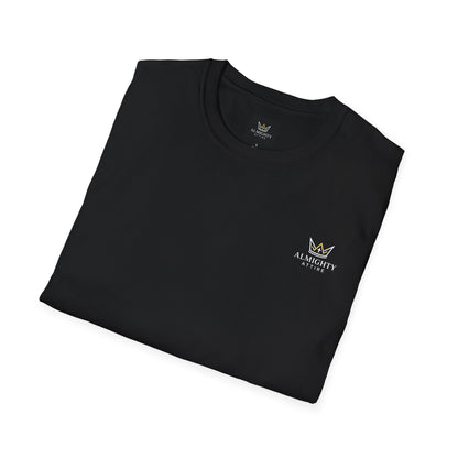Almighty Attire Faith Cross T-Shirt – Gold Ornate Cross Graphic