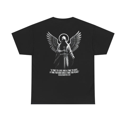 Almighty Attire Angel Guardian Tee – Ecclesiastes 3:8 Wings & Cross Graphic