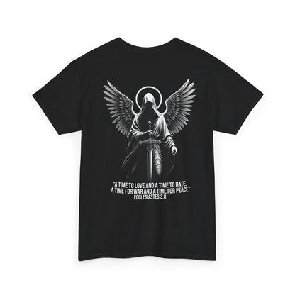 Almighty Attire Angel Guardian Tee – Ecclesiastes 3:8 Wings & Cross Graphic