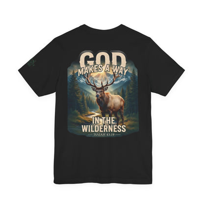 Almighty Attire God Makes A Way Deer T-Shirt – Isaiah 43:19 Wilderness Graphic