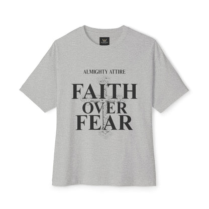 Almighty Attire Faith Over Fear T-Shirt – Bold Cross Inspirational Tee