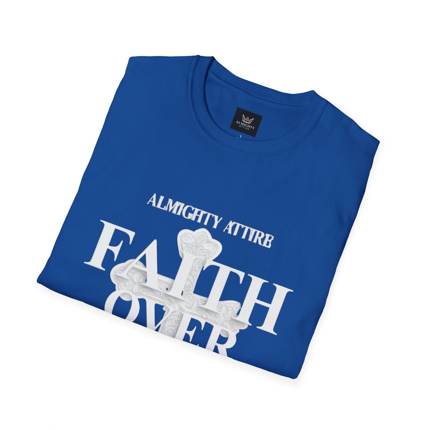Almighty Attire Faith Over Fear T-Shirt — Christian Cross Inspirational Tee