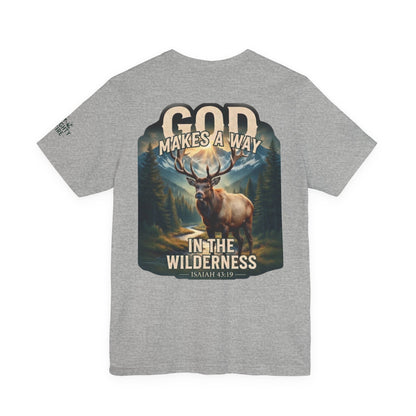 Almighty Attire God Makes A Way Deer T-Shirt – Isaiah 43:19 Wilderness Graphic