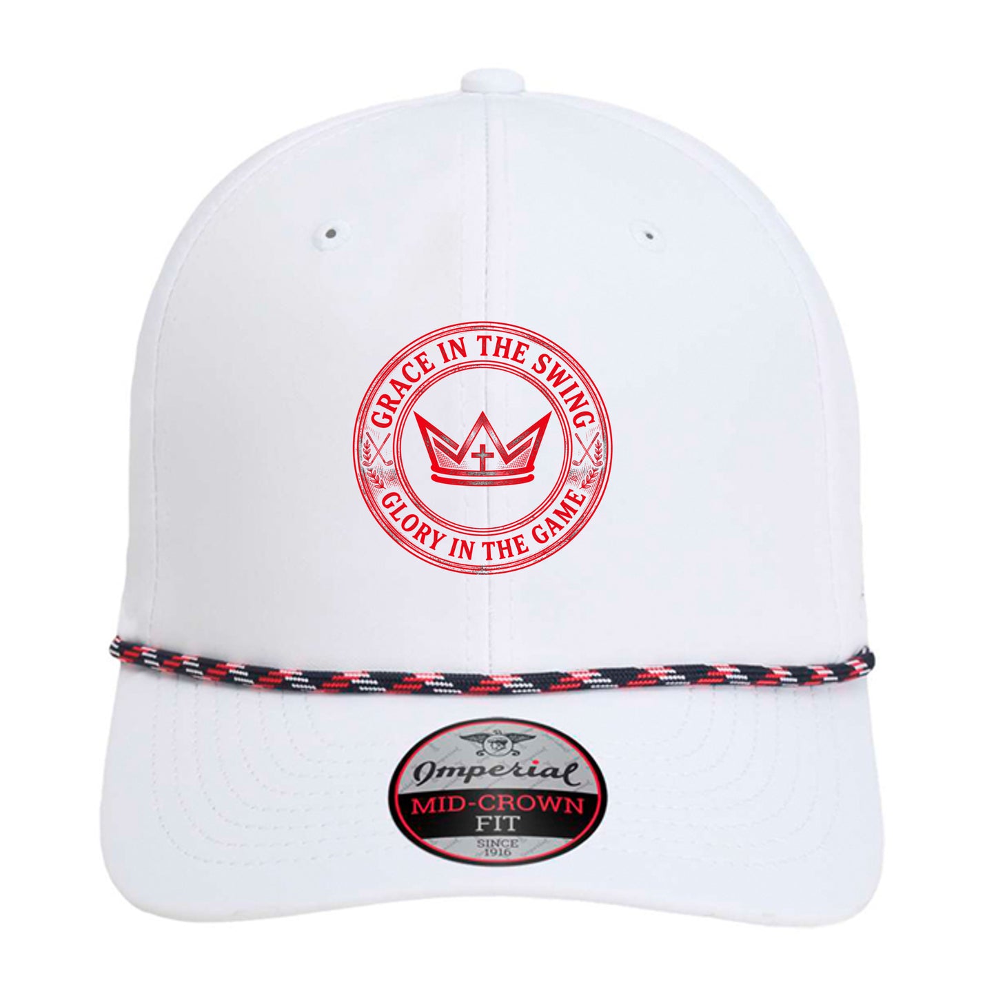 White/ Navy/ White/ Red - 7054 - FRONT