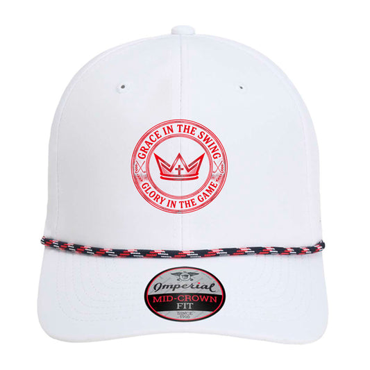 White/ Navy/ White/ Red - 7054 - FRONT